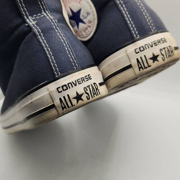 Converse All Star Men's Size 9 Women's 11 Blue Canvas Mid Rise Sneakers Shoes - Picture 8 of 8